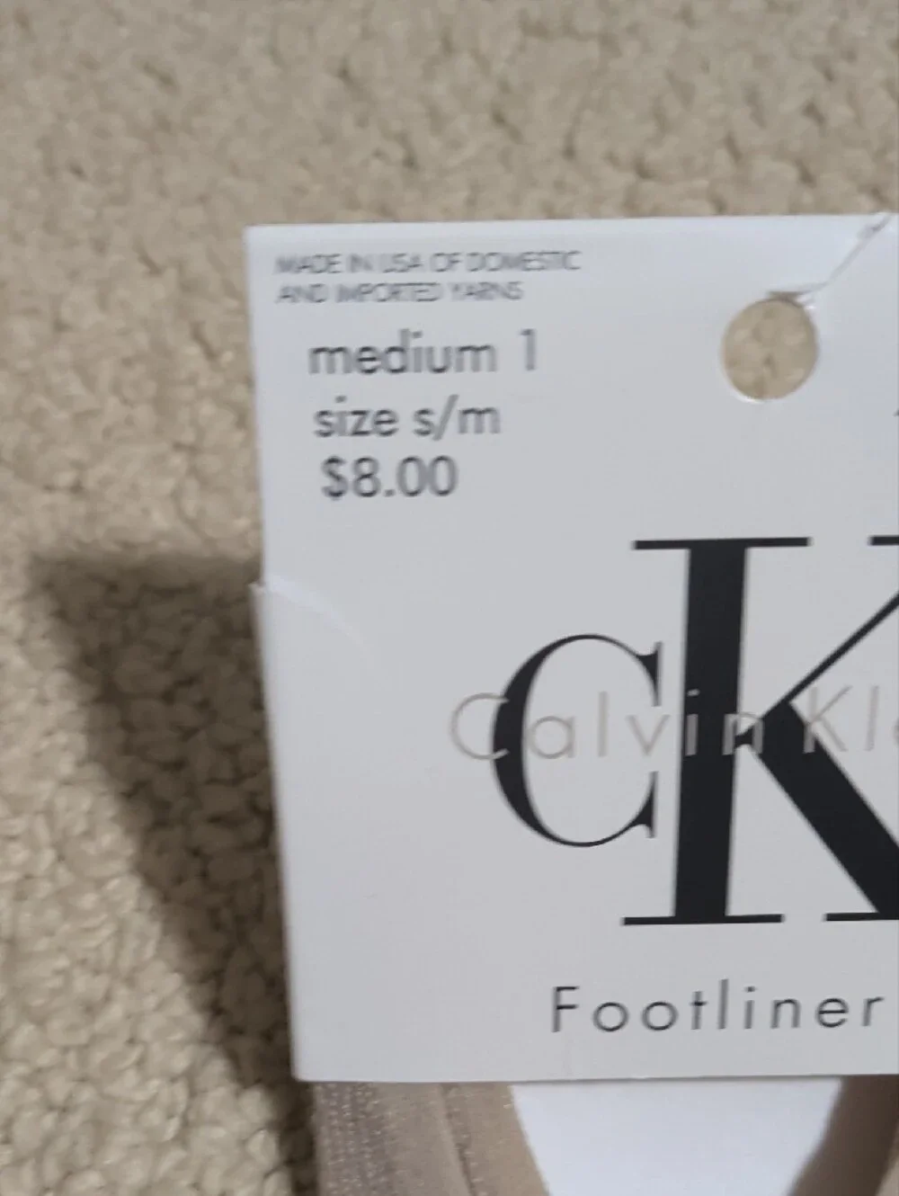 Calvin Klein Women Nude Beige Footliner Socks - 2 Pack